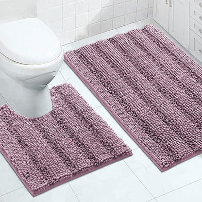 Turquoize Bathroom Runner Rug 17"x47", Soft Absorbent Chenille Bath Rug