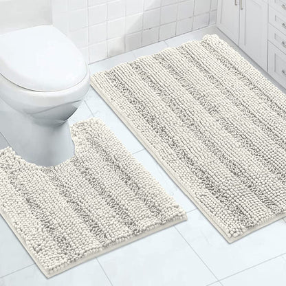 Turquoize Bathroom Runner Rug 17"x47", Soft Absorbent Chenille Bath Rug