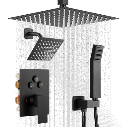 Shower Faucet Set 10‘’ Shower Head,Brush Nickel Shower System