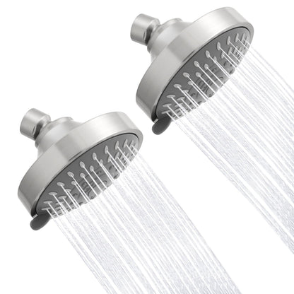 AISOSO High Pressure Rain Shower Head 5 Modes Showerhead 4.1 Inch Chrome