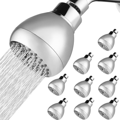 10 Pack High Pressure Shower Head - Powerful Bathroom Pressure Boosting Showerhead - Perfect Universal Replacement for Rain Shower Heads(Chrome)