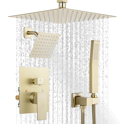 Shower Faucet Set 10‘’ Shower Head,Brush Nickel Shower System