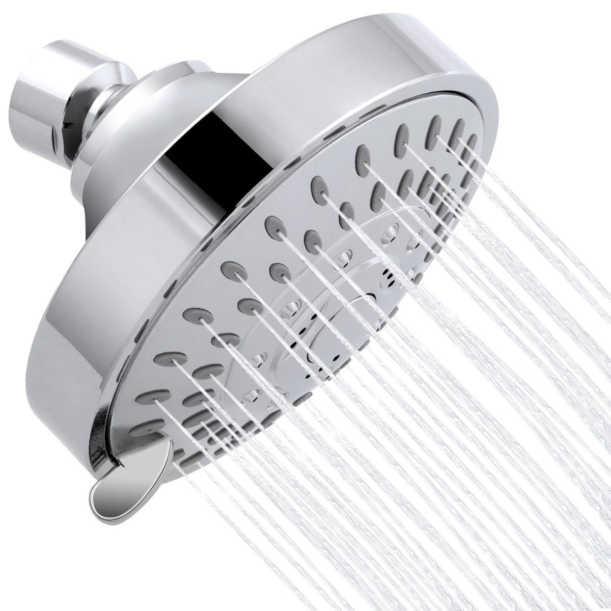 AISOSO High Pressure Rain Shower Head 2PCS 5 Modes 4.1 Inch Chrome