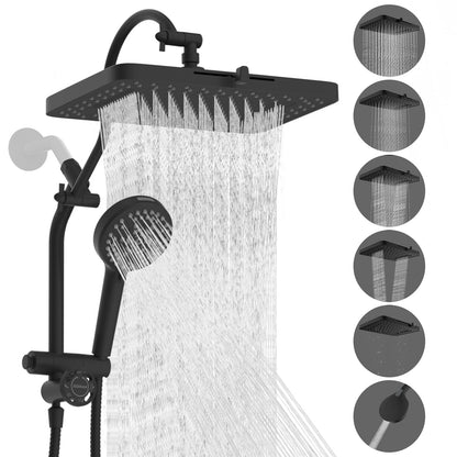 Hibbent cUPC Certified High Pressue 13'' Rainfall Shower Head with 5-Spray