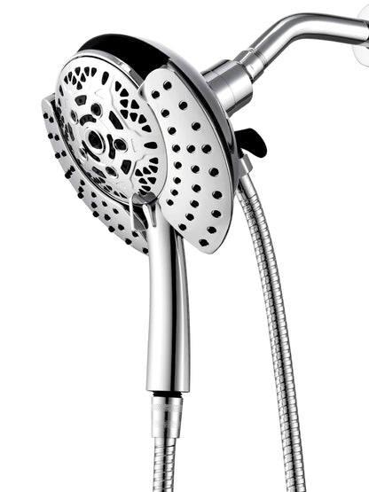 INAVAMZ 2 in 1 Shower Head with Handheld Combo High Pressure Silver 1.8 GPM