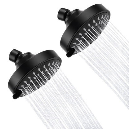 AISOSO High Pressure Rain Shower Head 5 Modes Showerhead 4.1 Inch Chrome