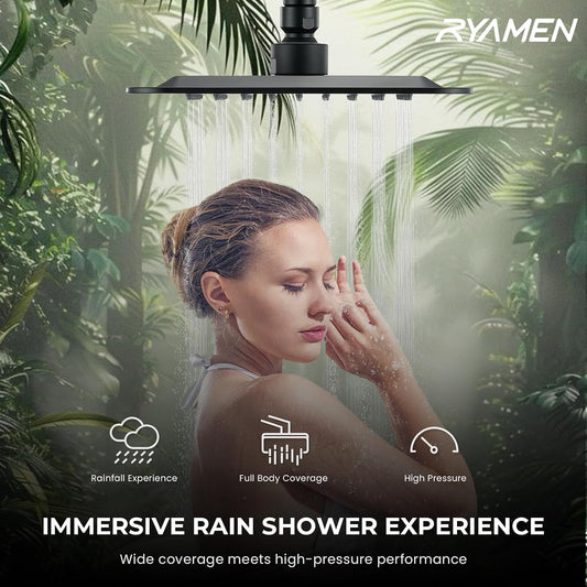 Ryamen Dual Shower Head Combo, 8'' Rain Shower Head with Handheld Spray