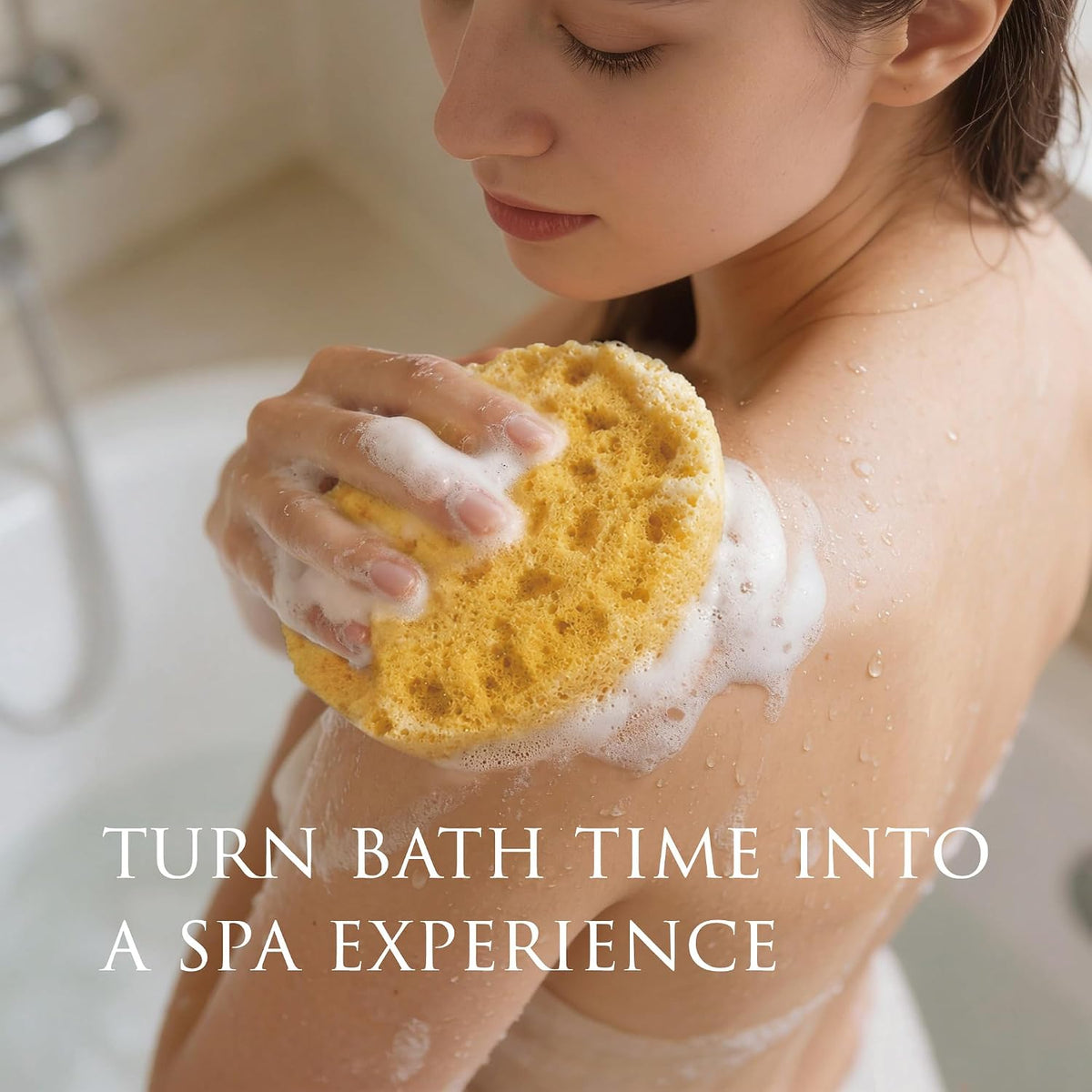 Spongentle Loofah Sponge for Shower and Bathing, Bath Sponge with Dual Texture, Shower Pouf for Gentle and Deep Exfoliation, Large Size Body Scrubber for Men & Women, PU Foam, 37% More Lather, 2 Pack