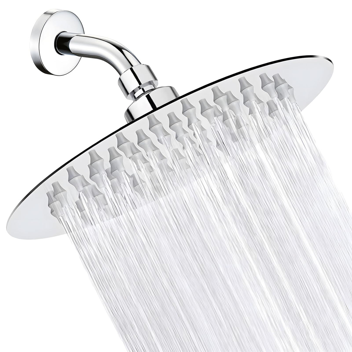 6" High Pressure Rain Shower Head, Luxury Polished Chrome Finish