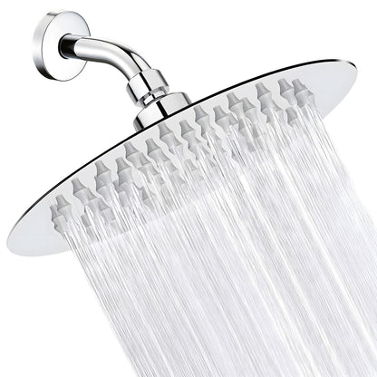 6" High Pressure Rain Shower Head, Luxury Polished Chrome Finish