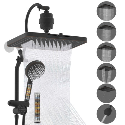 Hibbent cUPC Certified High Pressue 13'' Rainfall Shower Head with 5-Spray