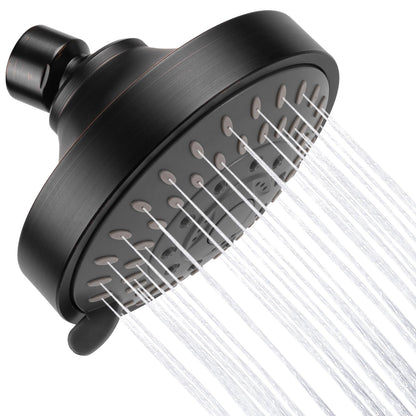 AISOSO High Pressure Rain Shower Head 2PCS 5 Modes 4.1 Inch Chrome