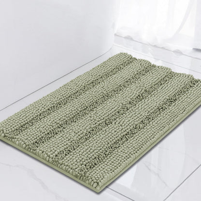 Turquoize Bathroom Runner Rug 17"x47", Soft Absorbent Chenille Bath Rug