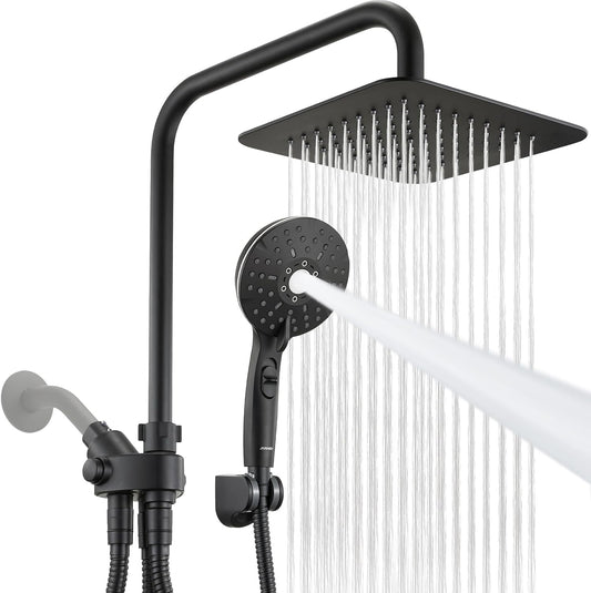 Ryamen Dual Shower Head Combo, 8'' Rain Shower Head with Handheld Spray