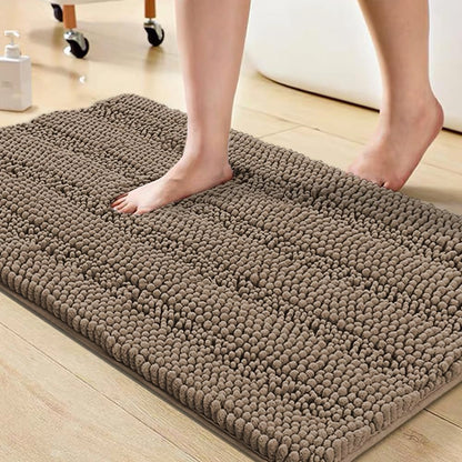 Turquoize Bathroom Runner Rug 17"x47", Soft Absorbent Chenille Bath Rug