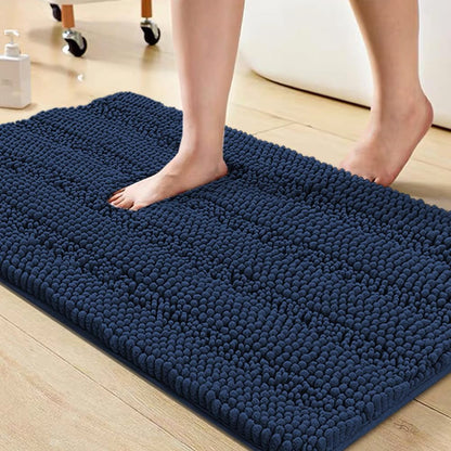 Turquoize Bathroom Runner Rug 17"x47", Soft Absorbent Chenille Bath Rug