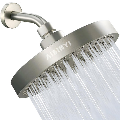 6" High Pressure Rain Shower Head, Luxury Polished Chrome Finish