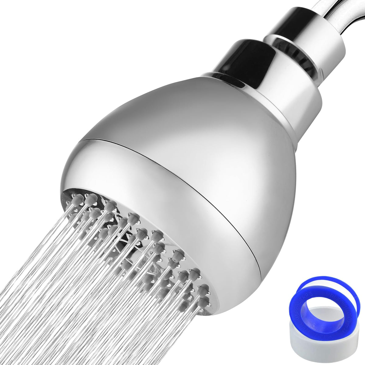 10 Pack High Pressure Shower Head - Powerful Bathroom Pressure Boosting Showerhead - Perfect Universal Replacement for Rain Shower Heads(Chrome)