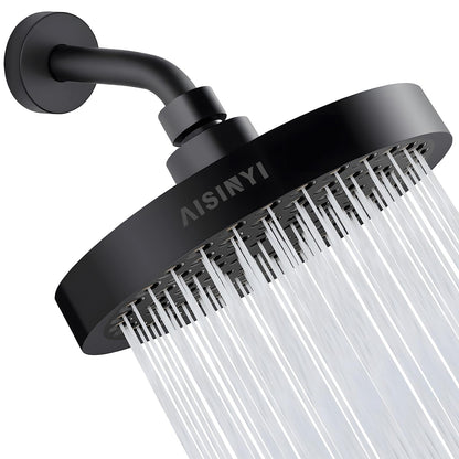 6" High Pressure Rain Shower Head, Luxury Polished Chrome Finish