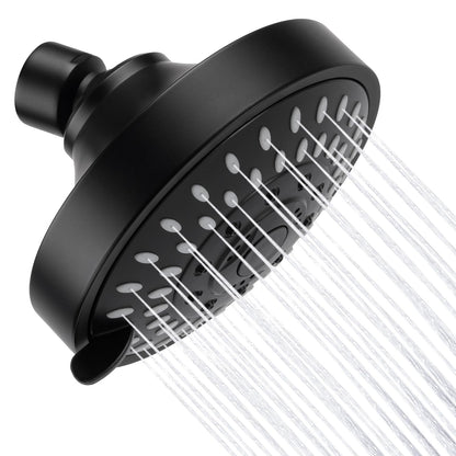 AISOSO High Pressure Rain Shower Head 5 Modes Showerhead 4.1 Inch Chrome