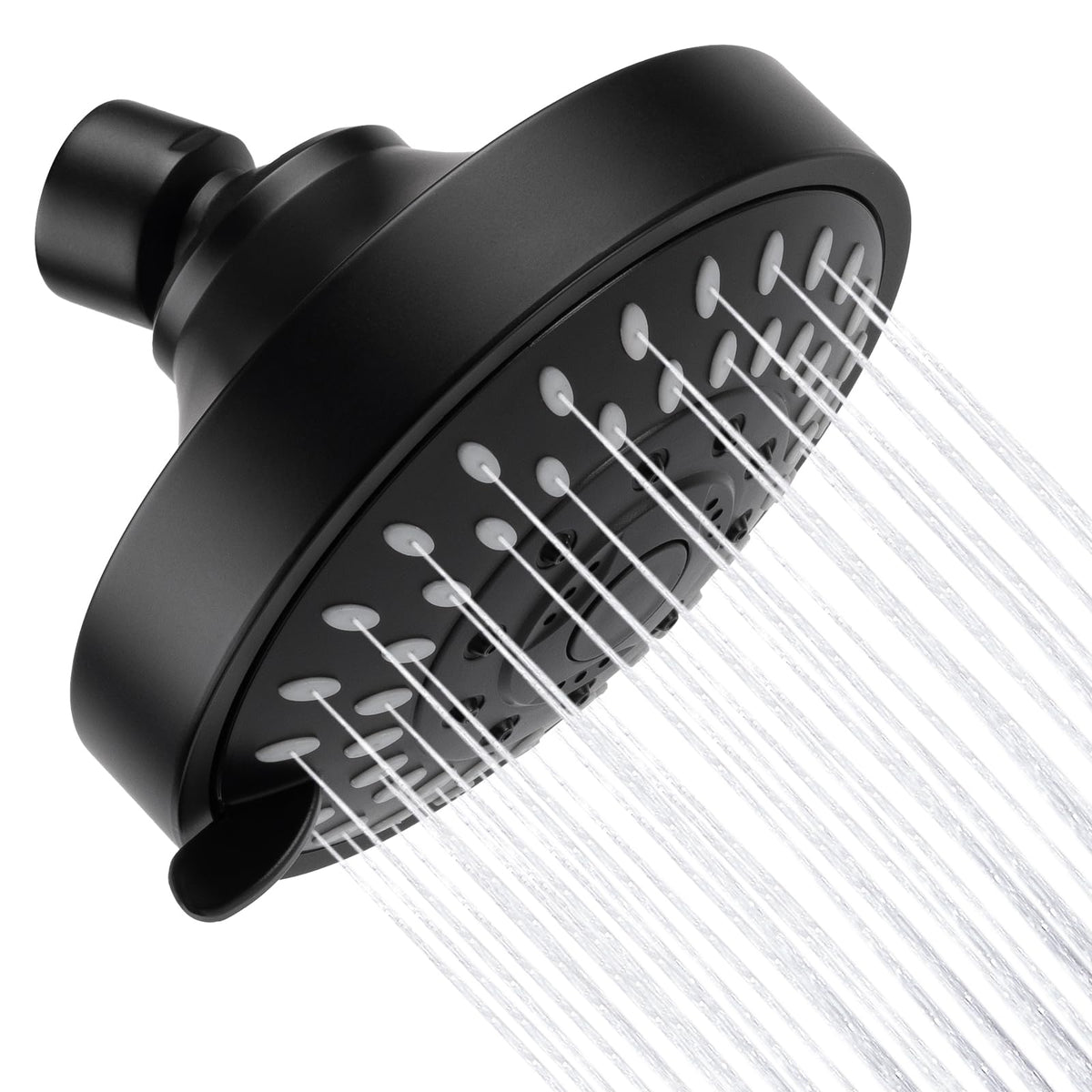 AISOSO High Pressure Rain Shower Head 2PCS 5 Modes 4.1 Inch Chrome