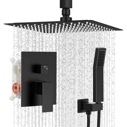 Shower Faucet Set 10‘’ Shower Head,Brush Nickel Shower System