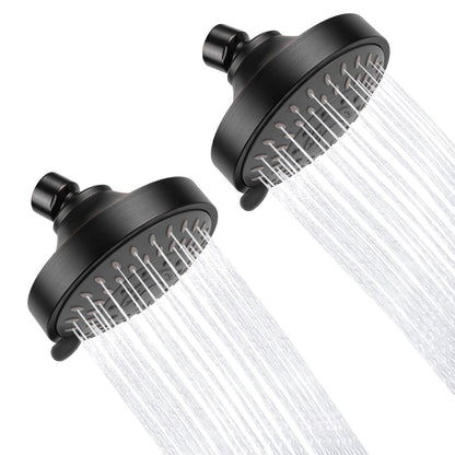 AISOSO High Pressure Rain Shower Head 5 Modes Showerhead 4.1 Inch Chrome