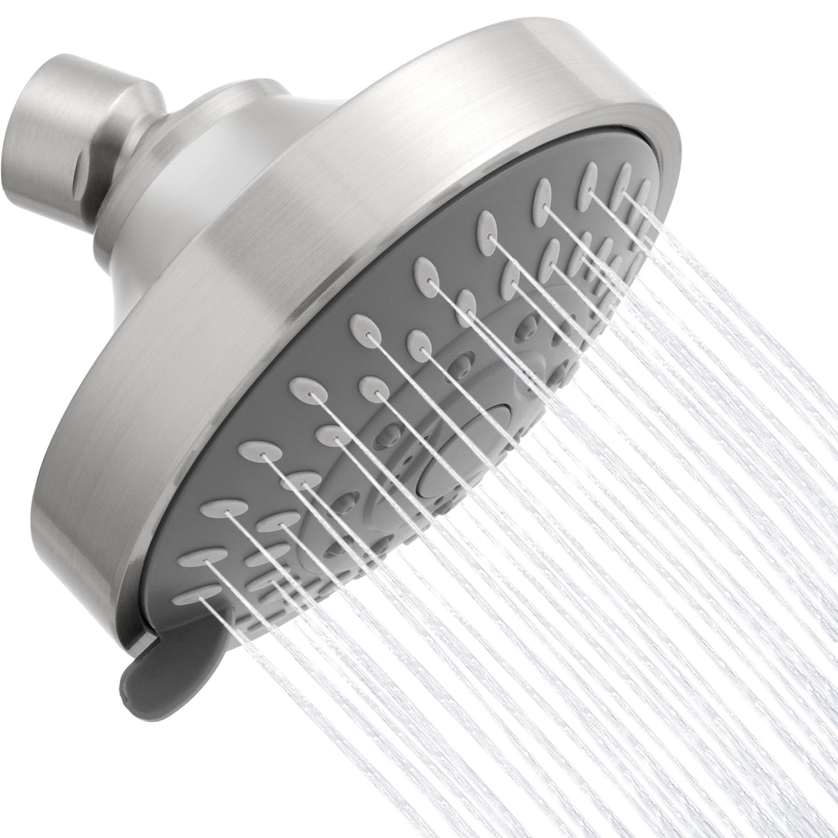 AISOSO High Pressure Rain Shower Head 5 Modes Showerhead 4.1 Inch Chrome