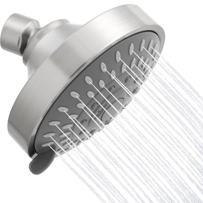 AISOSO High Pressure Rain Shower Head 5 Modes Showerhead 4.1 Inch Chrome