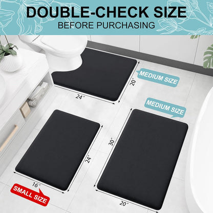 Smiry Memory Foam Bath Mat 30x20, Extra Soft and Absorbent Bathroom Rugs