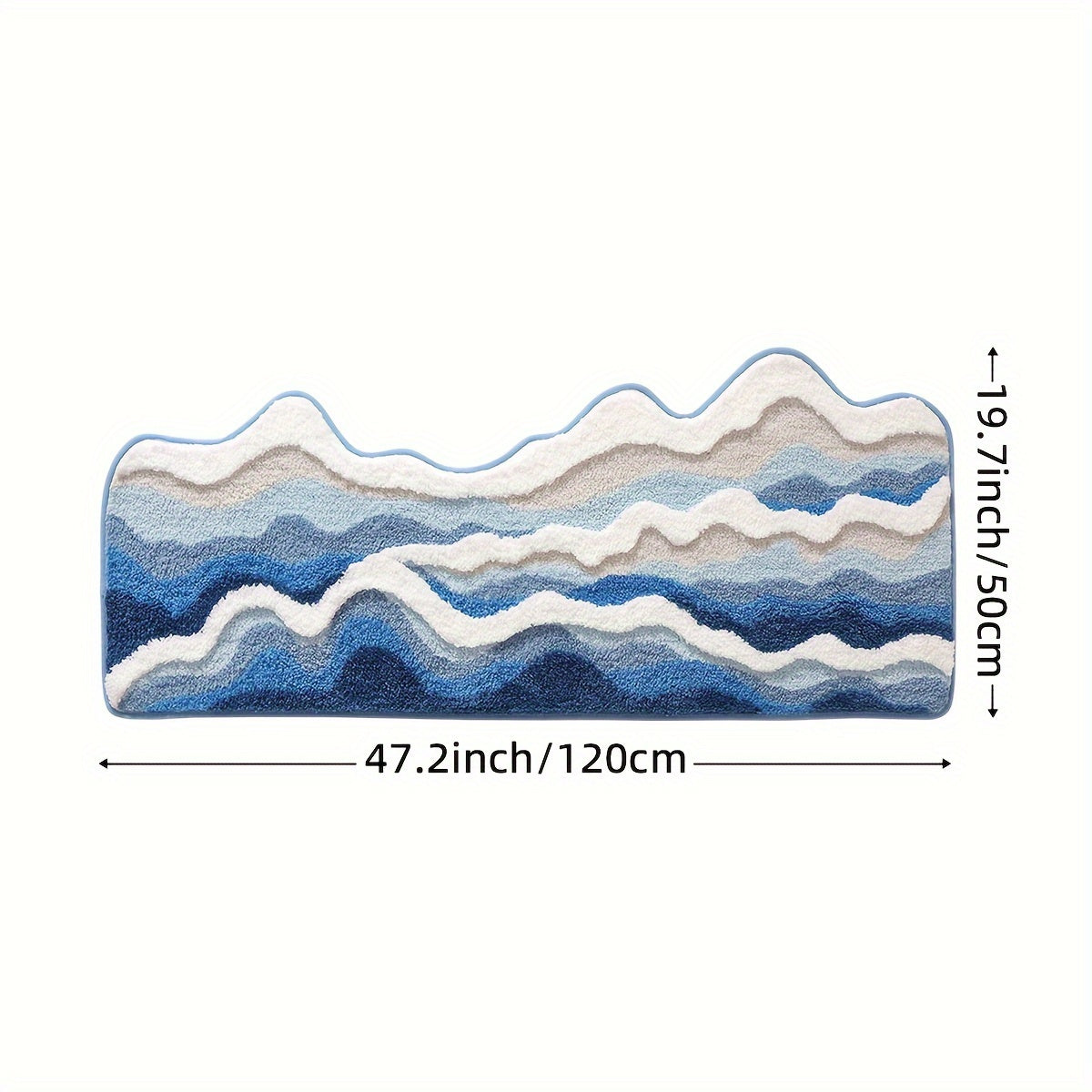 1pc Bathroom Rug Mat, Extra Soft Absorbent Premium Bath Rug, 19.7×31.5In, 19.7×47.2In, 27.6×63In, Non-Slip Comfortable Bath Mat for Bathroom Floor, Sink, Bathtub, Shower Room, Christmas Decoration And Christmas Gift