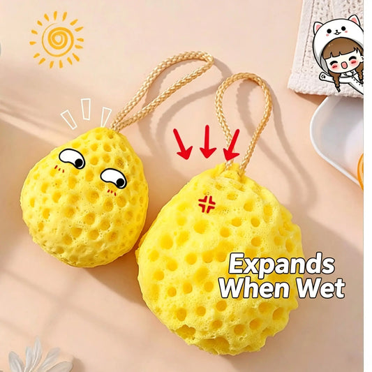 Soft Honeycomb Bath Sponge With Hanging Rope, Exfoliating Synthetic Body Shower Sponge, Rich Foam Gentle Skin‑Friendly Bath Ball For Bathroom Shower Spa Daily Body Washing, Bath Use, Exfoliates