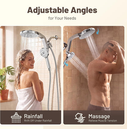 Rain Shower Head with Handheld Spray Combo, 2026 Magnetic Shower Head