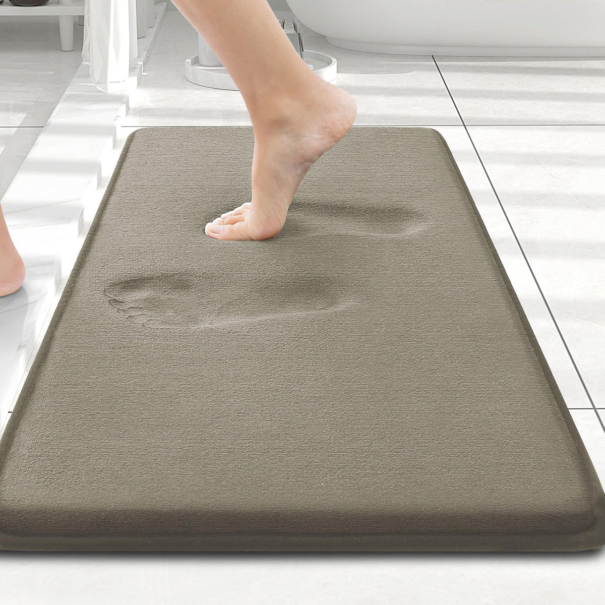 Smiry Memory Foam Bath Mat 30x20, Extra Soft and Absorbent Bathroom Rugs