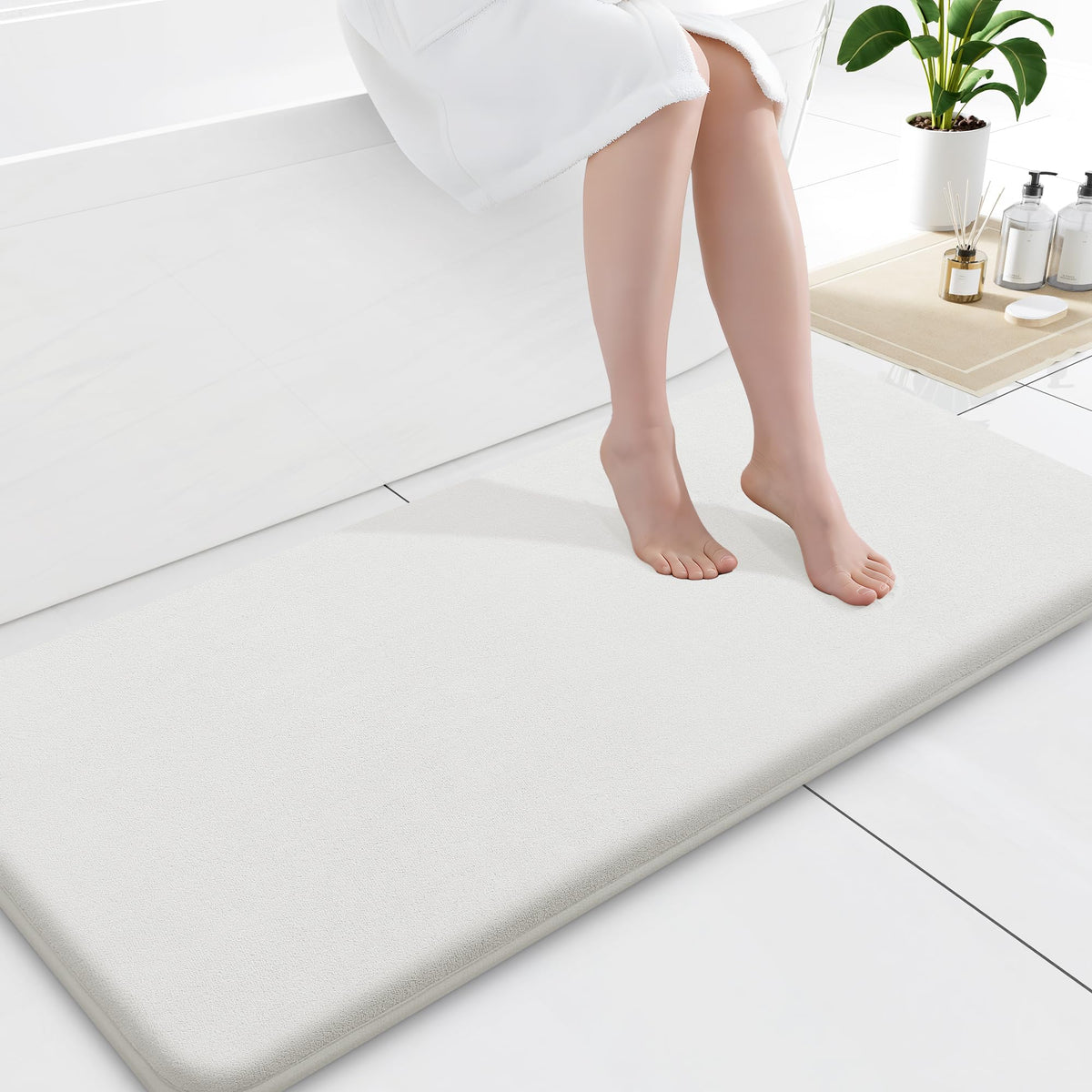 Smiry Memory Foam Bath Mat 30x20, Extra Soft and Absorbent Bathroom Rugs