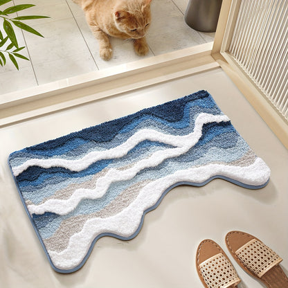 1pc Bathroom Rug Mat, Extra Soft Absorbent Premium Bath Rug, 19.7×31.5In, 19.7×47.2In, 27.6×63In, Non-Slip Comfortable Bath Mat for Bathroom Floor, Sink, Bathtub, Shower Room, Christmas Decoration And Christmas Gift