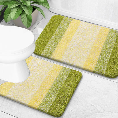 OLANLY Micorfiber Bathroom Rug Set 2 Piece, Soft Absorbent Bath Mats, Grey