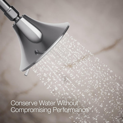 KOHLER 22169-G-CP Forté® Three-function showerhead, 1.75 GPM, Full Coverage, Pulsating Massage, Silk Spray, Corrosion Resistant, Polished Chrome