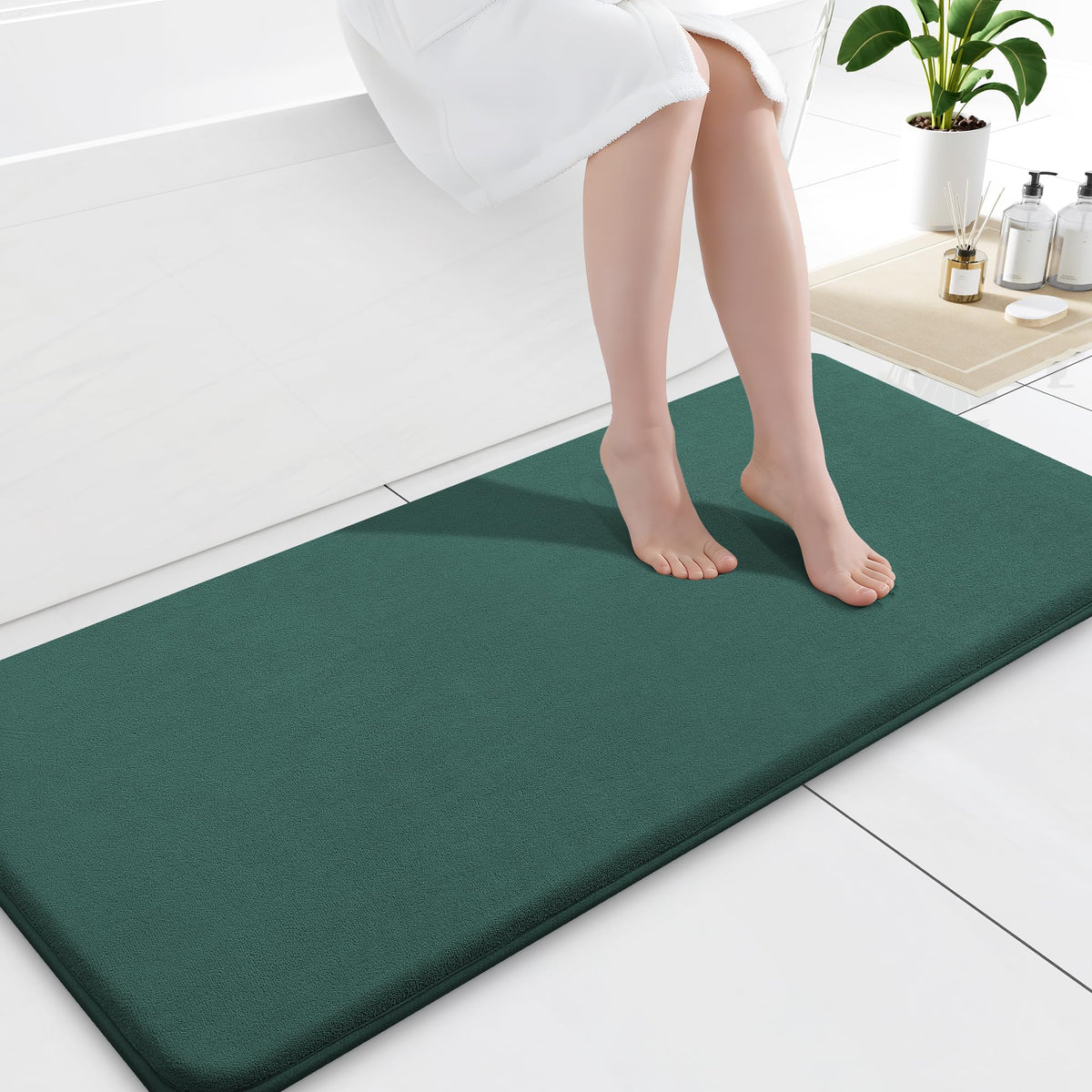 Smiry Memory Foam Bath Mat 30x20, Extra Soft and Absorbent Bathroom Rugs