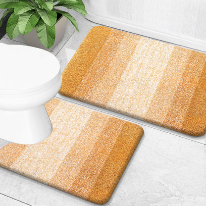 OLANLY Micorfiber Bathroom Rug Set 2 Piece, Soft Absorbent Bath Mats, Grey
