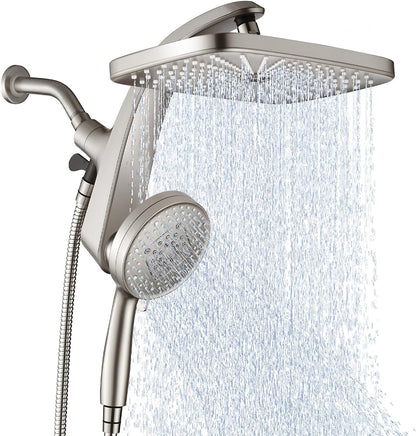 Rain Shower Head with Handheld Showerhead, Black 1.8GPM 460311