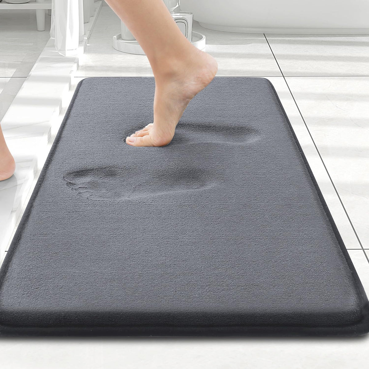 Smiry Memory Foam Bath Mat 30x20, Extra Soft and Absorbent Bathroom Rugs