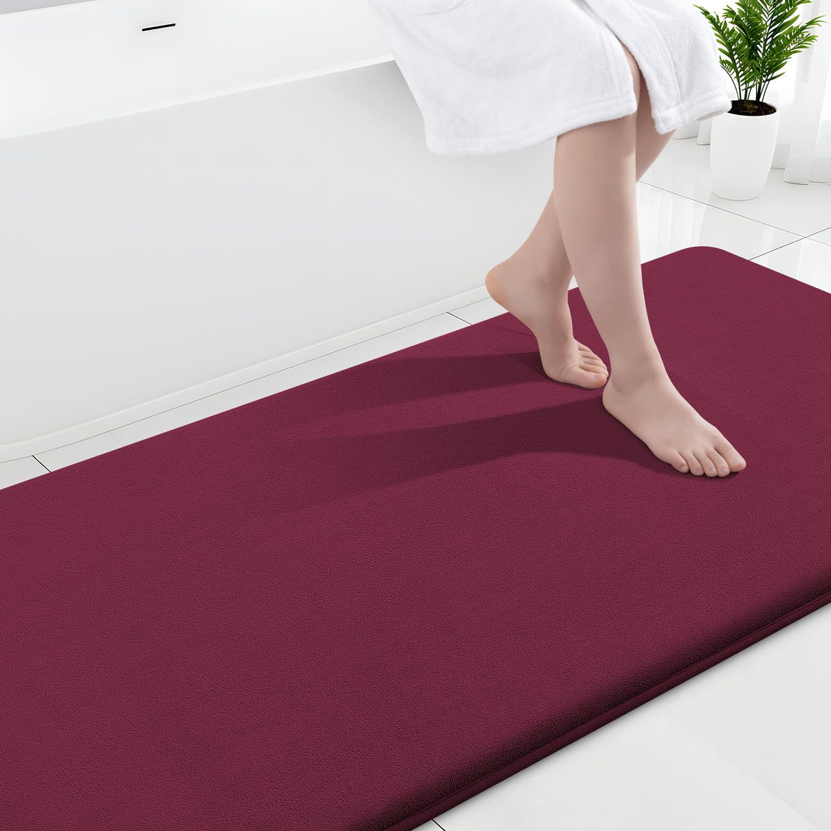 Smiry Memory Foam Bath Mat 30x20, Extra Soft and Absorbent Bathroom Rugs