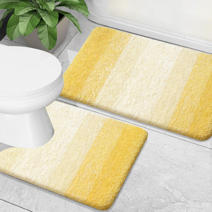 OLANLY Micorfiber Bathroom Rug Set 2 Piece, Soft Absorbent Bath Mats, Grey