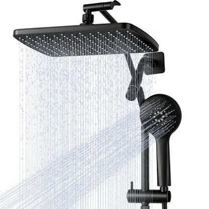 Shower Head with Handheld,High Pressure Chrome Rain Shower Head