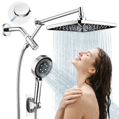 Shower Head with Handheld,High Pressure Chrome Rain Shower Head
