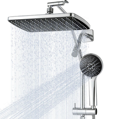Shower Head with Handheld,High Pressure Chrome Rain Shower Head