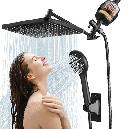 Shower Head with Handheld,High Pressure Chrome Rain Shower Head