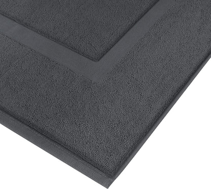 Utopia Towels Cotton Bath Mat, 21x34 in, 2 Pack, Grey