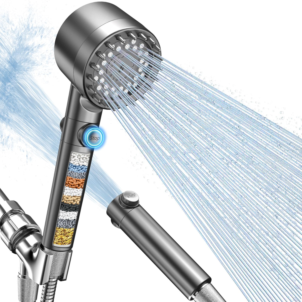 FEELSO Filtered Shower Head with Handheld, High Pressure Shower Filter Head